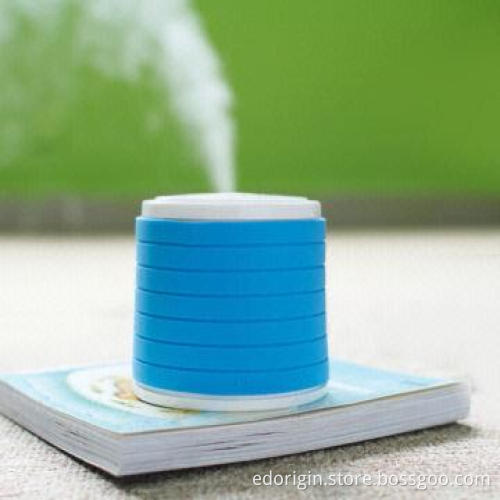 Portable Electric Diffuser with Silicone Surface and LED Light, Uses Pure Water